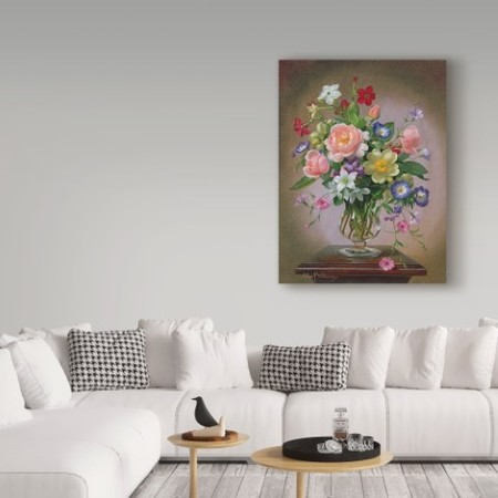 Trademark Fine Art Albert Williams 'Roses Peonies and Freesias' Canvas Art, 24x32 BL01823-C2432GG